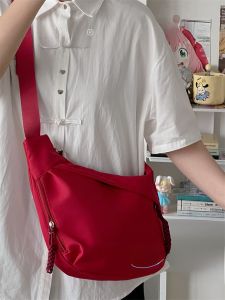 New Arrival Japanese Style Ins Stylish Dumpling Bag Womens Casual Easiest for Match Messenger Bag Easiest for Match Pure Color Commuter Shoulder Bag Fashion