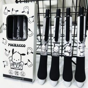 Cute Pachat Dog Neutral Pen Cartoon Soft Cute Student Exam 0.5 Black Push-Pull Pen New 2025 Writing Tool Business Supplies