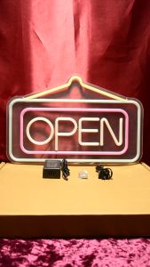 ป้ายไฟนีออน OPEN ป้ายไฟอะคริลิค ป้ายไฟร้าน วัสดุคุณภาพสูง เสียบปลั๊กใช้ได้ทันที่ ประหยัดไฟ คุณภาพสูง