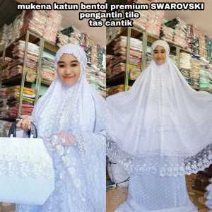 Mukenah Katun Bentol Pengantin + Free Tas