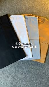 T-shirt Oversize Pocket Basic/ Kaos Polos Cotton Combed 24s/ Kaos Polos Pria/ Kaos Kantong Bigsize