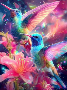 Huacan New Arrivals 2026 Diamond Painting Birds Flower Diamond Mosaic Animal New 2026 Rhinestone Pictures