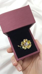 Sv Premium Pin Tudung Flora Exclusive Austria Crystal Flower Hijab Pin Colorful Scarf Brooch Fashion Muslimah With Gift Box