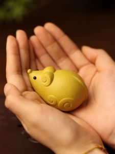 Handmade Purple Clay Tea Pet Mouse Cute Lucky Craftsmanship Tea Table Decorations Tea Play Country Style Yearly over Average