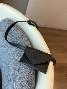 Fashionable Mini Belted Waist Bag for Women Decorative Leather Purse Stylish Trendy Female Accessories Korean Style Square Bag