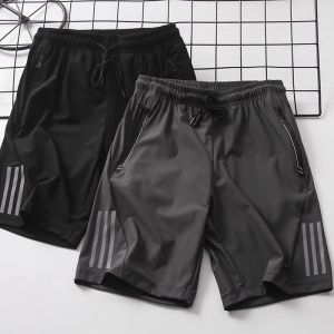 Ice Silk Shorts Womens Summer Thin Shorts Loose Straight-leg Oversized Pirate Shorts Quick-Drying Sports Fitness Casual Cropped Pants