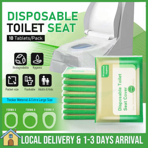 10Pcs/Pack Disposable Toilet Seat Cover Cushion Paper Camping Hotel Bathroom Accessory Paper Waterproof Soluble Water Health Travel Goods