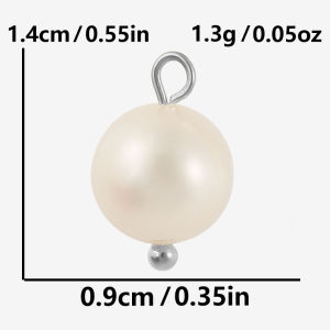 6pcs Waterproof Irregularity Real Pearl Stainless Steel Single Crane Pendant Multi-Style Circle Originality Charms Jewelry New