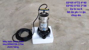 Máy Bơm Nước Tõm Chạy Điện 220V Vỏ Inox Chống Gỉ