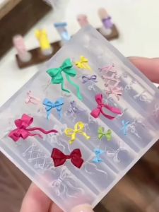 Transparent Nail Art Silicone Mold Sheep Head Design with Mini Flowers 3D Carving for Nail Decoration Skeleton Horns Theme