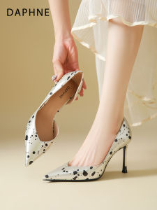 Daphne | Polka Dot High Heels Fine Heel Shoes