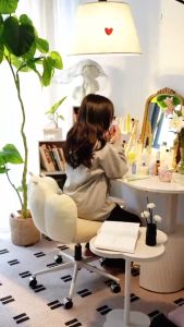 Bedroom Rotating Makeup Chair Nordic Modern Wheeled Computer Chair Study Office Chair