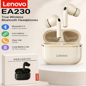 Lenovo | Lenovo New EA230 TWS Wireless Bluetooth 5.4 Earbuds Earphones HD Stereo Sound ENC Noise Reduction Low Latency Gaming Mode Touch