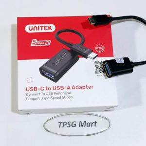 Cáp OTG Type C dài 20Cm (USB C ra USB 3.0) / Hiệu Unitek - Model: Y-C476BK