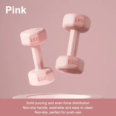 UPRO Dumbbell 1/2/3kg Rubber-Coated Dumbbell Durable for Weight Strength Training Compact for Home Gym Workouts