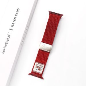 iSeriseWatch | Red Wine Silicone and Leather Sports Magnet Watch Strap