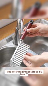 Vegetable Fruit Crinkle Wavy Slicer Knife Potato Cutte Stainless Steel Potato Chip Slicer Dough