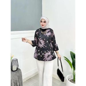 Blouse Batik Terbaru Atasan wanita terlaris Seragam kantor Jumbo Termurah ukuran M L Xl Xxll