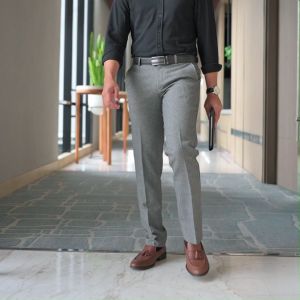 ZUITER - LIGHT GREY Formal Pants | Celana Bahan Kerja Formal Kantor Slimfit Pria