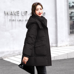 Chic Down Cotton Coat Female Petite Medium Length Winter Thickened