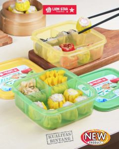 Gohan Lunch Box SB-66 LION STAR Kotak Makan/ Tempat Makan/ Kotak Bekal/ Lunch Box/ Tempat Makan Sekat/ Box Bekal Sekat BPA FREE