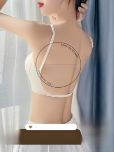 เซ็กซี่ บราเปลือย ผู้หญิง บาง  แบบบูรณาการที่มองไม่เห็น เสื้อกั๊ก ท่อสัมผัสด้านหลังแบบไม่มีรอยต่อ เสื้อท่อนบน บราผ้าไนลอนไม่มีห่วงเหล็ก