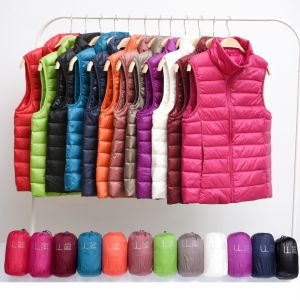 New 2026 Women Women Ultra Light Down Vests Slim Sleeveless Jacket Portable Girl Lightweight Windproof Waistcoat
