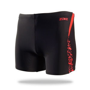 Zoke Mens Swimming Trunks Quick Dry Three-piece Set Short Pants Swimming Suit Cap Professional Swimming Gear Nylon Lycra