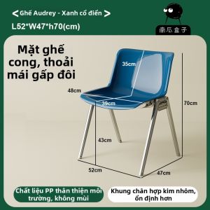 NANGUAHEZI | Ghế Nhựa Giải Trí Cổ Điển Có Tựa Lưng