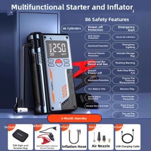 HELLOLEIBOO | Portable Wireless Car Inflator and Emergency Power Supply