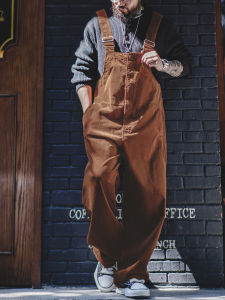 MADEN | Retro American Overalls Fall Mens Loose Straight
