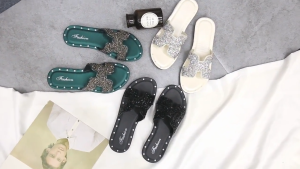 Slipper Women Casual Slippers Black and White Summer Soft Sole Flip Flops Kasut Selipar Wanita