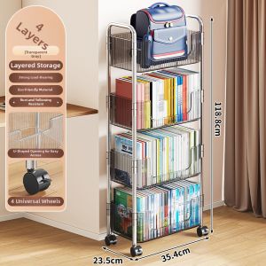 WUBUWEI | Mobile Multi-level Book Storage Rack