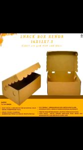 Dus Snack 12x16 Snack Box -16X12X7.5 Cm (ISI 20 PCS-BAR2K1)