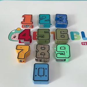 0-9 Number Robot Toy DIY Assemble Robot for Boy Kids Action Figures Combination Toys