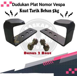 Dudukan Plat Nomor Magnet Vespa Sprint Primavera GTS S LXV Matic Nopol Nomer Samping Bracket
