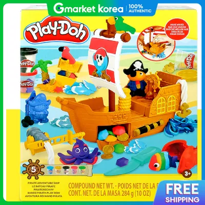 Play-Doh | (Hasbro) 1 F7370 Play-Doh Pirate Ship Treasure Hunt Set Play-Doh Clay