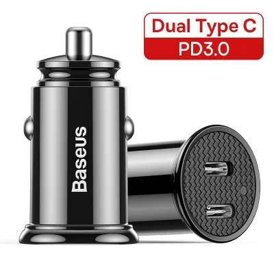 BASEUS | Baseus 30W USB Car Charger Quick Charge 4.0 3.0 FCP SCP USB PD For Xiaomi iPhone 12 13 14 15 Pro Fast Charging Car Phone Charger