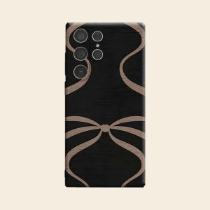 Beige Ribbon Bow Texture Luxury Fashion Full Lens Protective Case for Samsung Galaxy S26 S25 S24 A56 A36 Plus Ultra