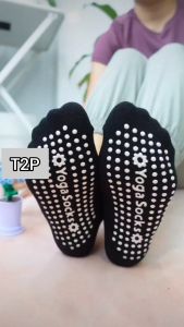 T2P ONE PAIR Non-Slip Yoga Socks for Women Grip Socks Pilates Socks Ideal for Barre Dance Ballet
