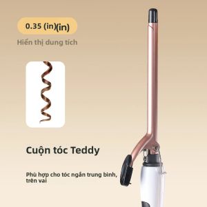 Máy Uốn Tóc Bằng Gốm 035 Inch Máy Uốn Tóc Điều Khiển Nhiệt Độ Làm Nóng Nhanh 180-200 ° Dành Cho Tóc Khô