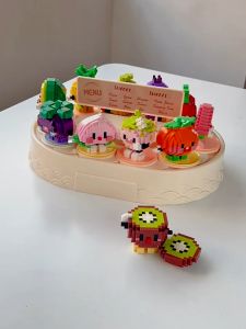 ZHBO Mainan Bricks Lego DIY buah Mini Puzzle Blok Bangunan Sanrio Nano Block Susun Mainan Anak Perempuan