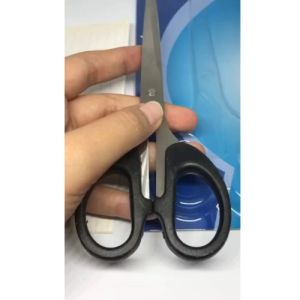 [HÀNG CÓ SẴN]Kéo cắt giấy thủ công siêu bén màu đen dành cho sinh viên học sinh văn phòng(18.5cm)