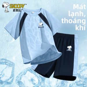 Snoopy | Áo Thun Nam Trẻ Em Thoáng Khí Chống Thấm Mồ Hôi