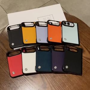 szhaiyu | Luxury PU Leather Phone Case for IPhone Duo Protective Cover Matte TPU Silicone Shockproof Case for IPhone Duo 18 Fold Shell