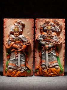 Five Generation Colorful Relief Samurai Statue Fridge Magnet Museum Creative Cultural Product Resin Material Figure Pattern