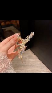 Jepit Rambut Korea Rumbai 11cm Luxury Design Pearl Shell Starfish Tassel Shark Hair Claw HCPT002