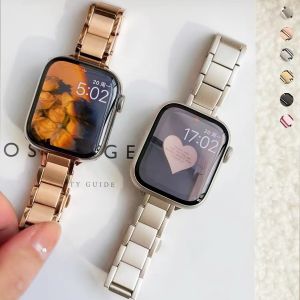 Slim Metal Band For Apple Watch Ultra 49mm S10 8 7 41 45mm 6 SE 44 42mm 38 40mm Luxury Stainless Steel Strap For IWatch Bracelet