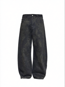 JCAESAR STUDIO | Vintage Washed Black Mud Dyed Jeans 12OZ