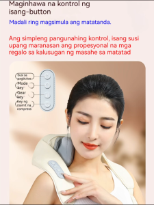 4D Massager Cordless with Heat Hands-Free Deep Kneading Neck Shoulder Pain Relief Rechargeable Portable Back Massage